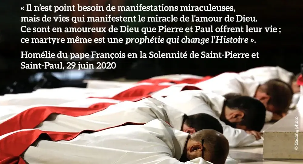 A l'occasion de la solennité des saints Pierre et Paul, les donateurs de la Fondation ont reçu cette proposition de prière en 2022.